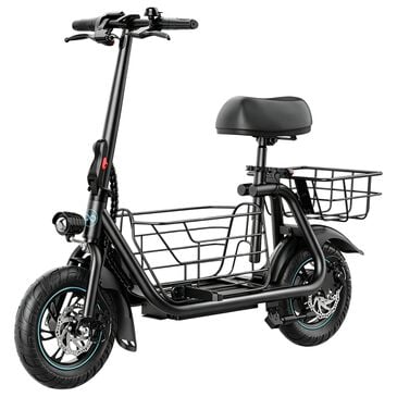 HOMLUX 550W 20-Mile Adults Electric Scooter with Pet Basket in Black, , large