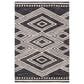 Safavieh Micro-Loop MLP156H 4" x 6" Charcoal and Ivory Area Rug, , large