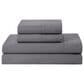Trade Linker 3-Piece Twin Waffle Hem Sheet Set in Grey, , large