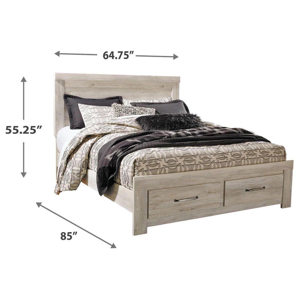 Ashley Bellaby Queen Storage Bed In Whitewash, , large