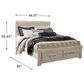 Ashley Bellaby Queen Storage Bed In Whitewash, , large