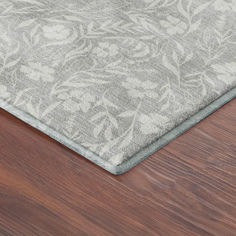 Dalyn Rug Company Soft Essentials Floral Silver 2'6" x 3'10" Indoor/Outdoor Area Rug, , large
