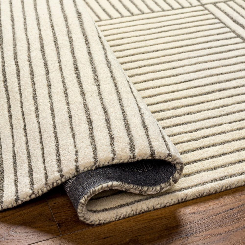 Surya Brook BKO2312 8&#39; x 10&#39; Charcoal and Beige Area Rug, , large