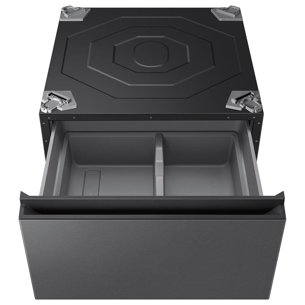 Samsung Bespoke Bespoke 27&quot; AI Laundry Combo Pedestal with Storage Drawer in Dark Steel, , large