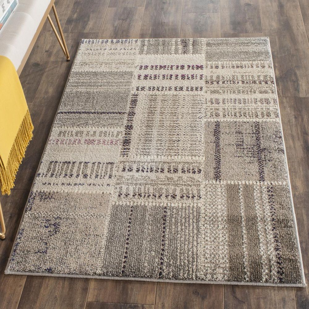 Safavieh Monaco MNC215G-3 3&#39; x 5&#39; Grey/Multi Area Rug, , large