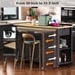 HOMLUX 47" Kitchen Island with Extendable Dining Table in Black, , large