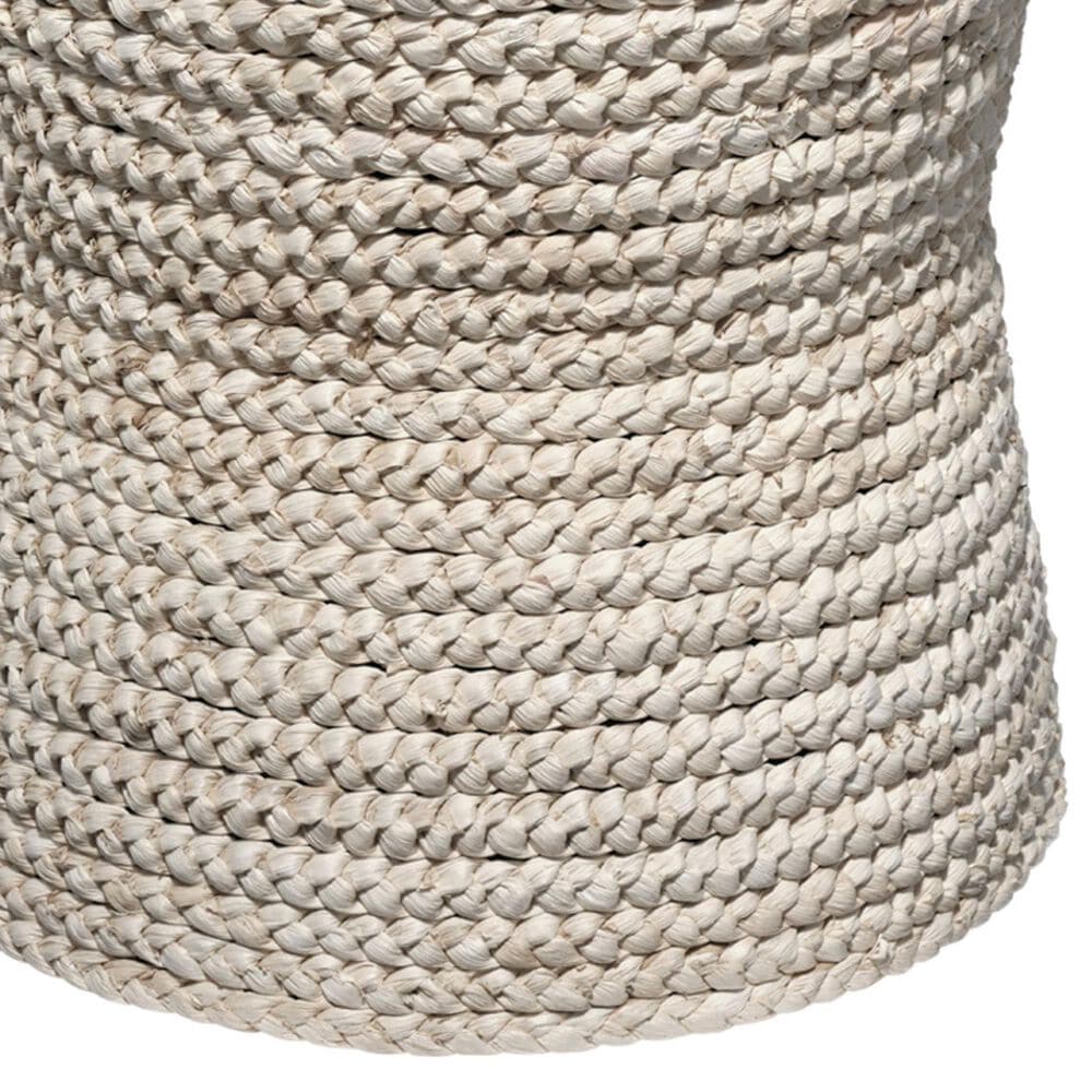 Splendor Living Sheffield Braided Accent Side Table in Natural, , large