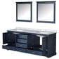 Lexora Home Dukes 80" Double Bathroom Vanity in Espresso with 2 cm White Carrara Marble Top, Rectangular Sinks and 30" Mirrors, , large