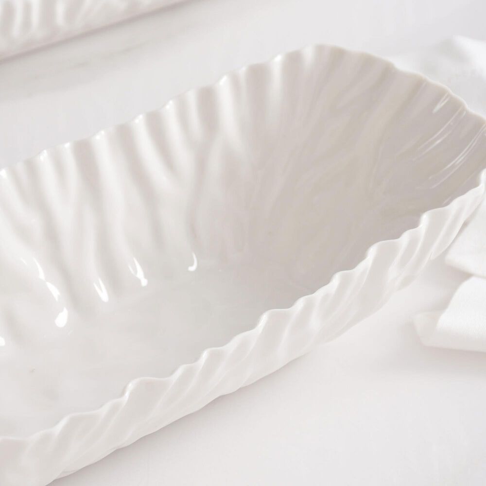 Pampa Bay Mascali Bianca Deep Rectangular Server in White, , large