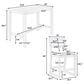 HOMLUX 5-Piece Patio Bar Set with 52" Rectangular Light Teak Table in Beige, , large