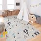 Karastan Prismatic 3"4" x 5" Cream and Blue Kids Area Rug, , large