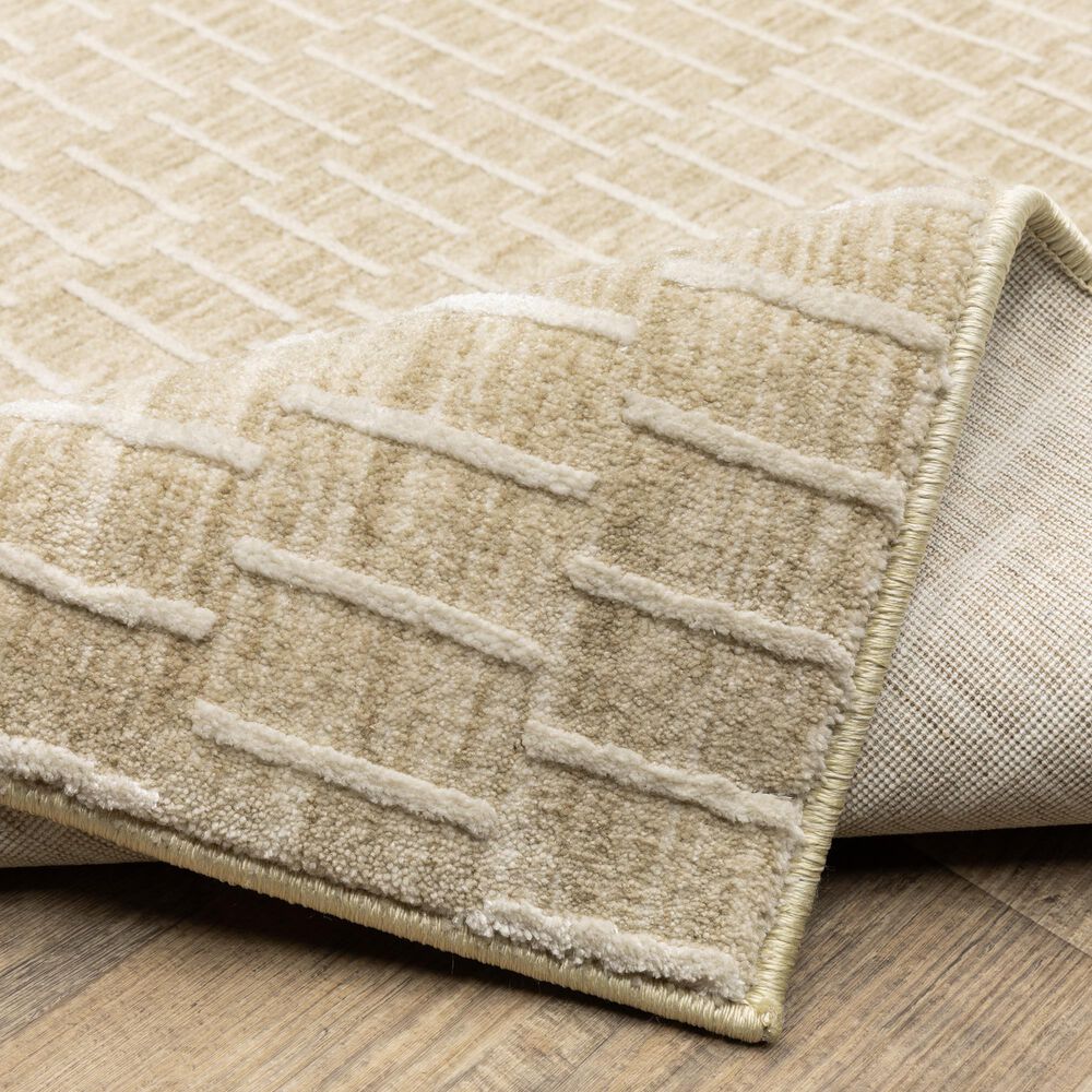 Oriental Weavers Oliver Gold and Beige 2'3" x 7'6" Runner, , large