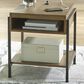 Ashley Fridley Square End Table in Black and Natural, , large