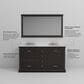 Lexora Home Dukes 60" Double Bathroom Vanity in Espresso with 2 cm White Carrara Marble Top and Rectangular Sinks, , large