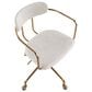 Lumisource Demi Task Chair with Cream Cushion in Gold, , large