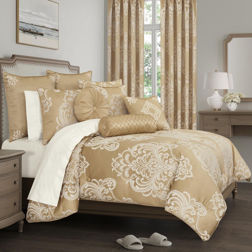 Royal Court Potenza 3-Piece Full/Queen Comforter Set in Gold, , large