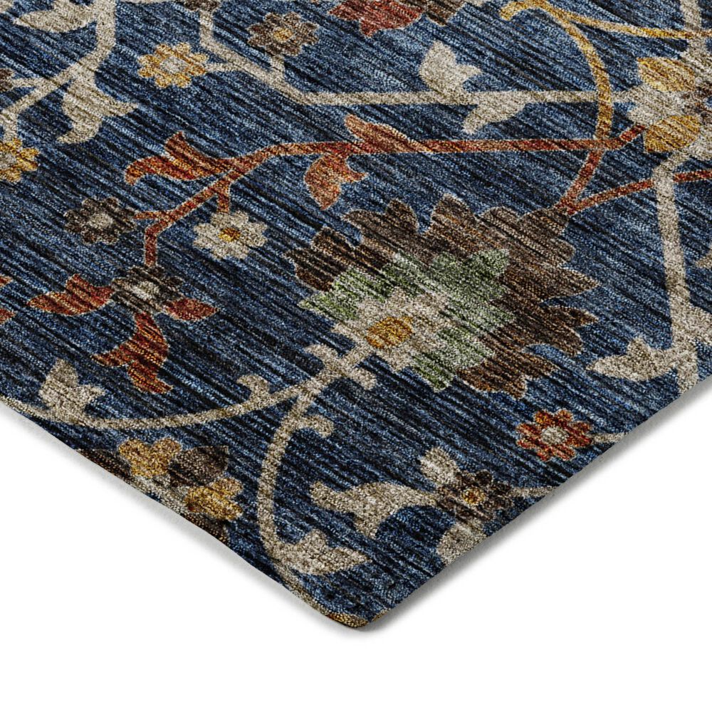 Dalyn Rug Company Silk Road Navy, Copper, Gold, Beige, Sage and Brown 5&#39; x 7&#39;6&quot; Area Rug, , large