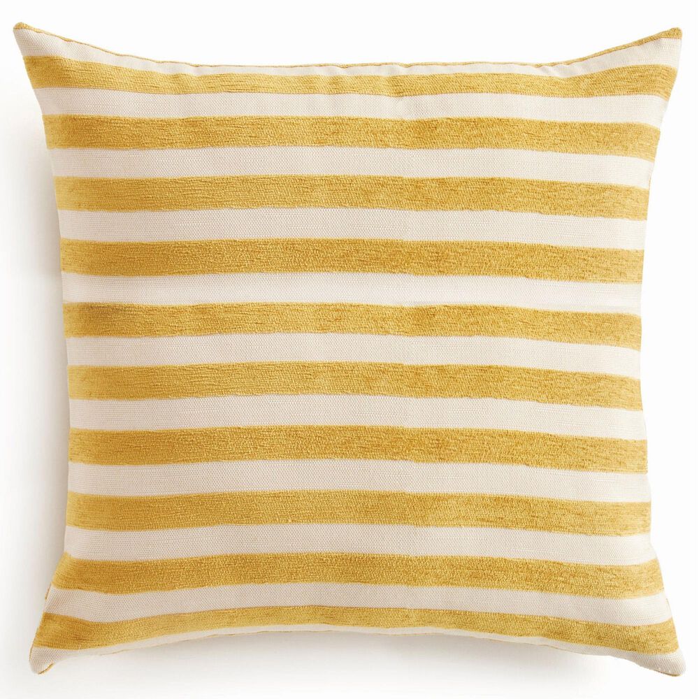Napa Home and Garden Grant 24" x 24" Indoor/Outdoor Throw Pillow in Goldenrod and Cream, , large