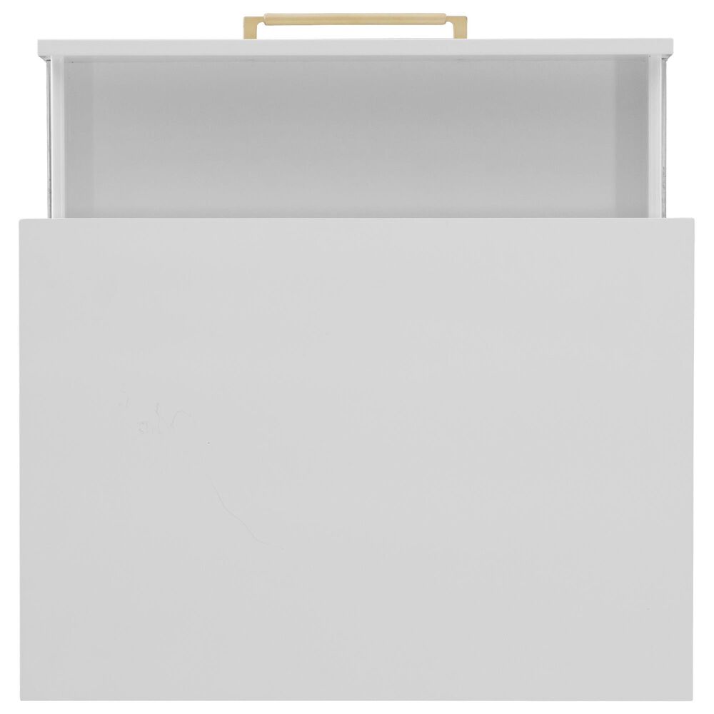 Linon Home Decor Gloria 2-Drawer Nightstand in White and Gold, , large