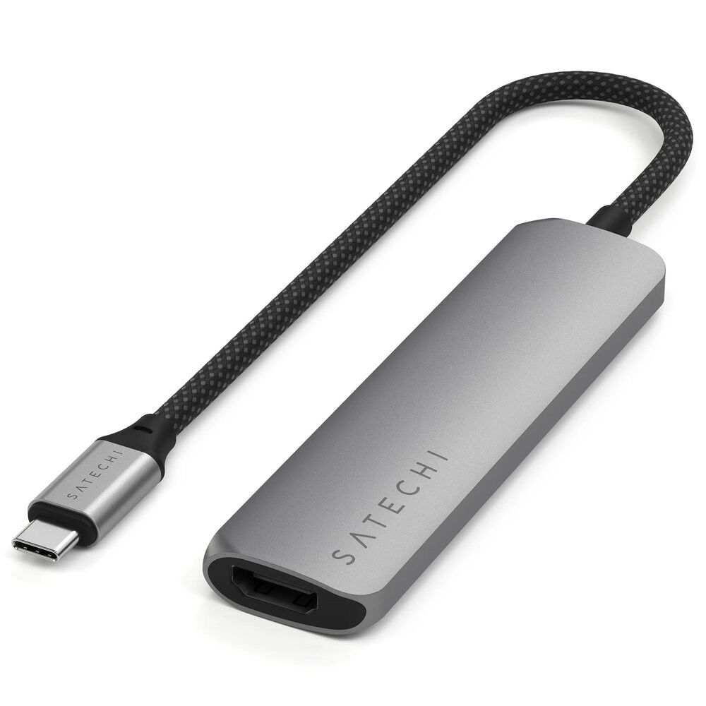 Satechi 4-in-1 USB-C Slim Multiport Adapter in Space Grey, , large