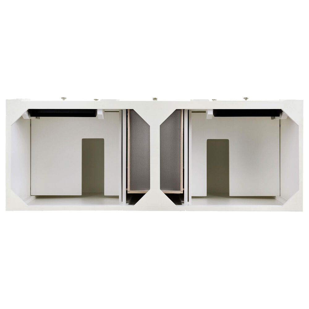 James Martin Vanities Bristol 60&quot; Double Bathroom Vanity in Bright White with 3 cm Lime Delight Quartz Top and Rectangular Sinks, , large