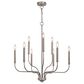Vaxcel Harris 9-Light Chandelier in Satin Nickel, , large
