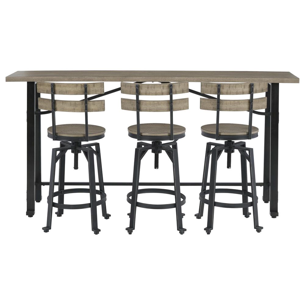 Ashley Lesterton Long Counter Table in Light Brown and Black - Table Only, , large