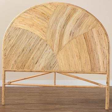 Baxton Studio Seana King Panel Headboard in Honey, , large