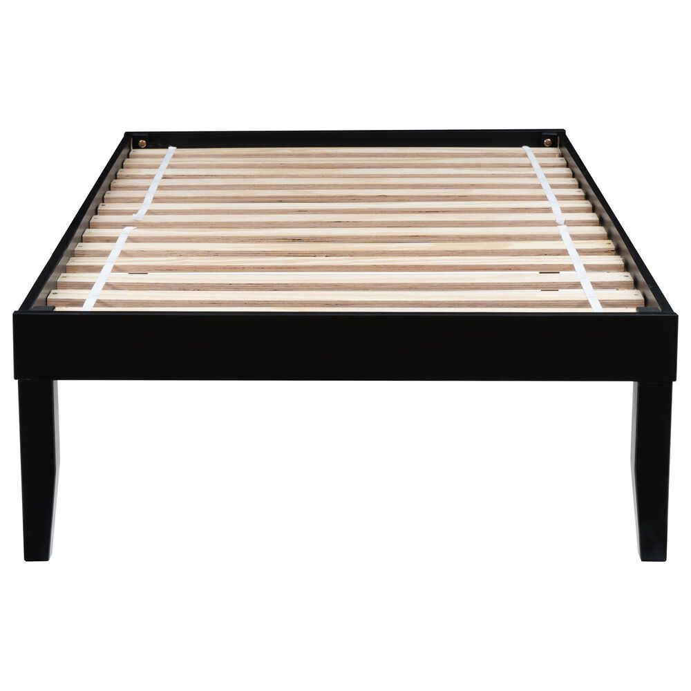 Linon Home Decor Polly Twin Platform Bed in Bold Black, , large