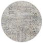 Surya Cardiff CDF-2300 Light Gray, Charcoal, Light Beige, Tan and Dark Blue 5"3" Round Area Rug, , large