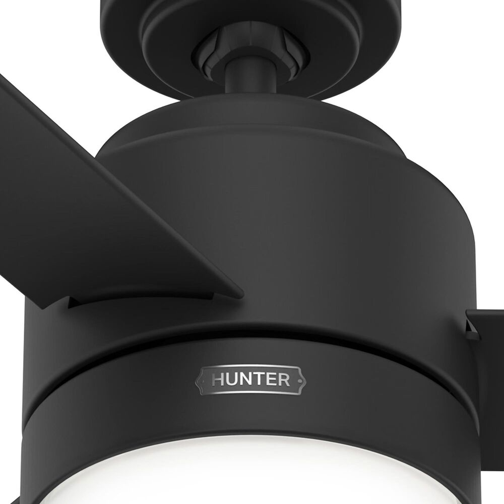 Hunter Gilmour 44&quot; Outdoor Ceiling Fan with LED Lights in Matte Black, , large