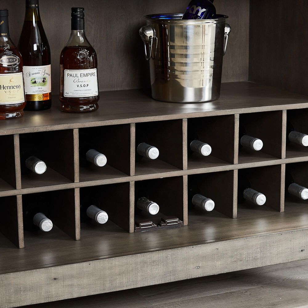 Imperial International Aurora Wine Cabinet in Stone Grey and Black, , large