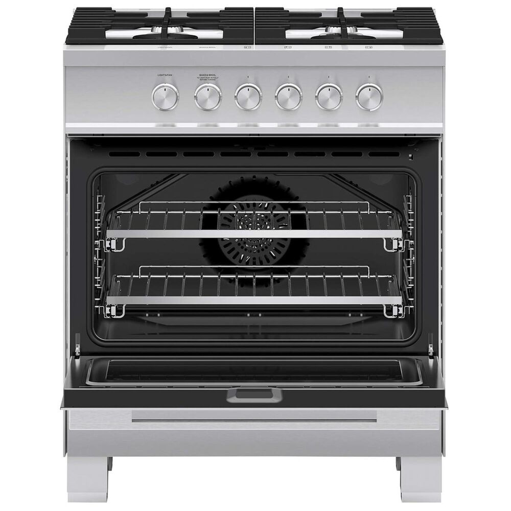Fisher and Paykel 30" Freestanding Dual Fuel Range in Stainless Steel
