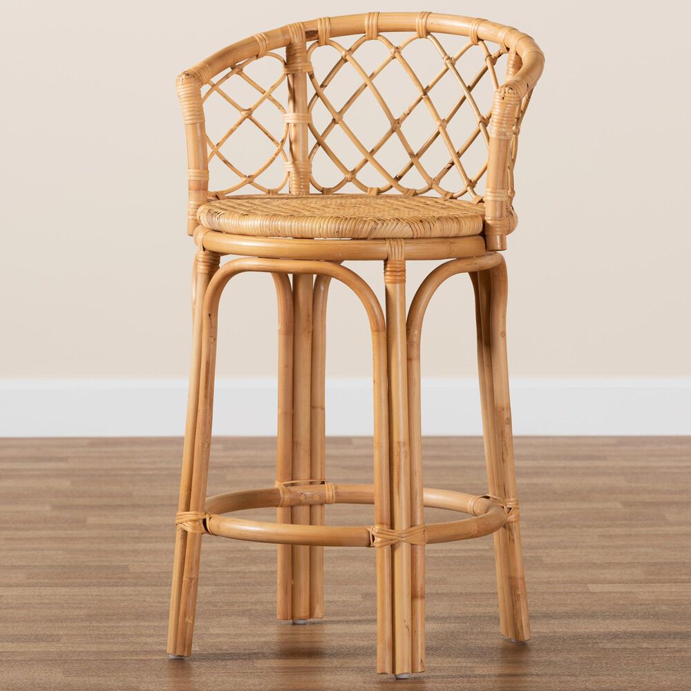 Baxton Studio Orchard Counter Stool in Natural Brown, , large