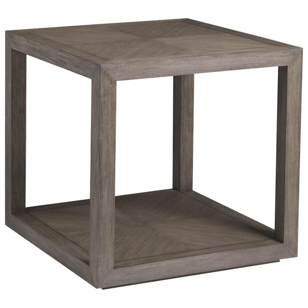 Artistica Metal Credence Square End Table in Grigio, , large