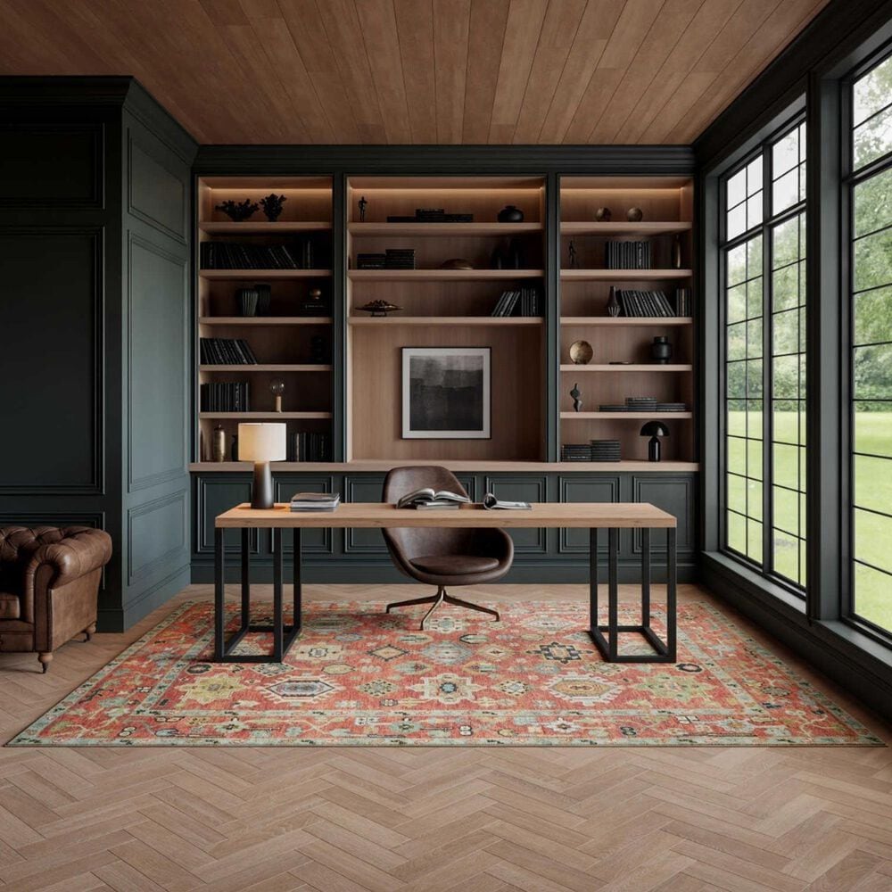 Nourison Vintage Washables Rust and Multicolor 4' x 6' Area Rug, , large