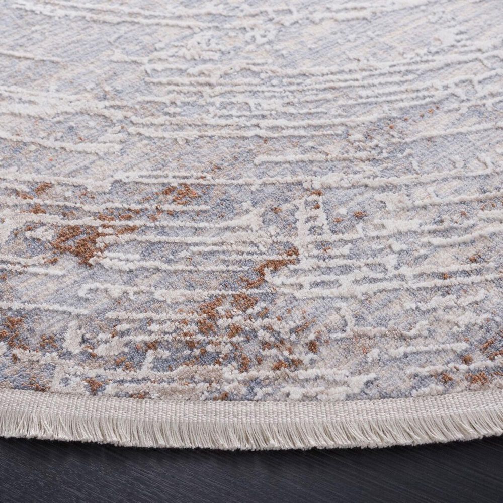 Safavieh Marmara MRM310B 6&#39;7&quot; Round Beige, Blue and Rust Area Rug, , large