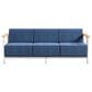Sunwell Garden 3-Piece Patio Chat Set in Blue, , large
