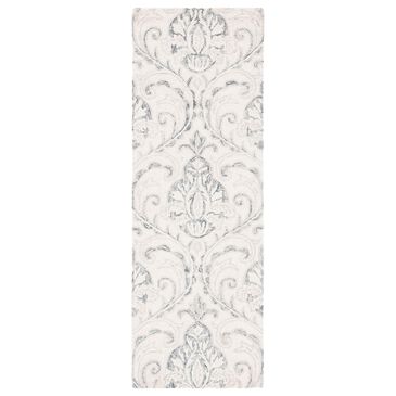 Safavieh Micro-Loop Damask 2"3" x 13" Ivory and Grey Runner, , large