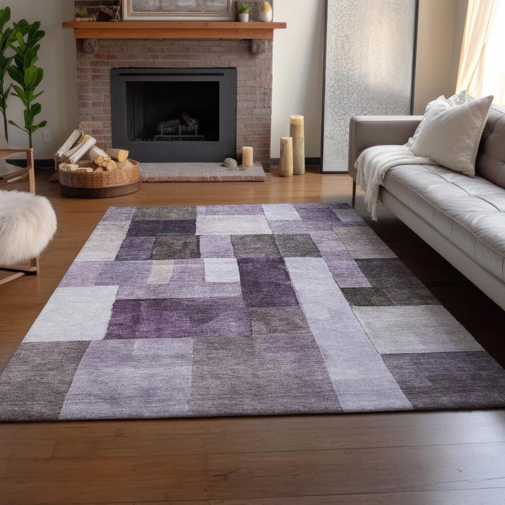 Dalyn Rug Company Neo NO15 5&#39; x 7&#39;6&quot; Eggplant Area Rug, , large