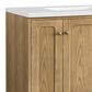 James Martin Vanities Laurent 72" Double Bathroom Vanity in Light Natural Oak with 3 cm White Zeus Quartz Top and Rectangular Sinks, , large