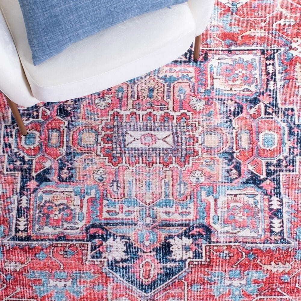 Safavieh Serapi Southwestern 6&#39;7&quot; x 9&#39; Red and Navy Area Rug, , large