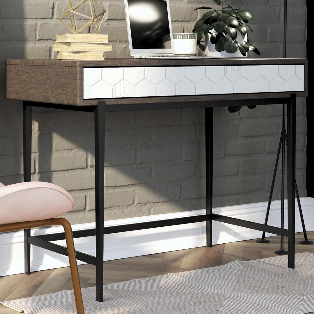DHP Olivia Computer Desk in Gray, , large