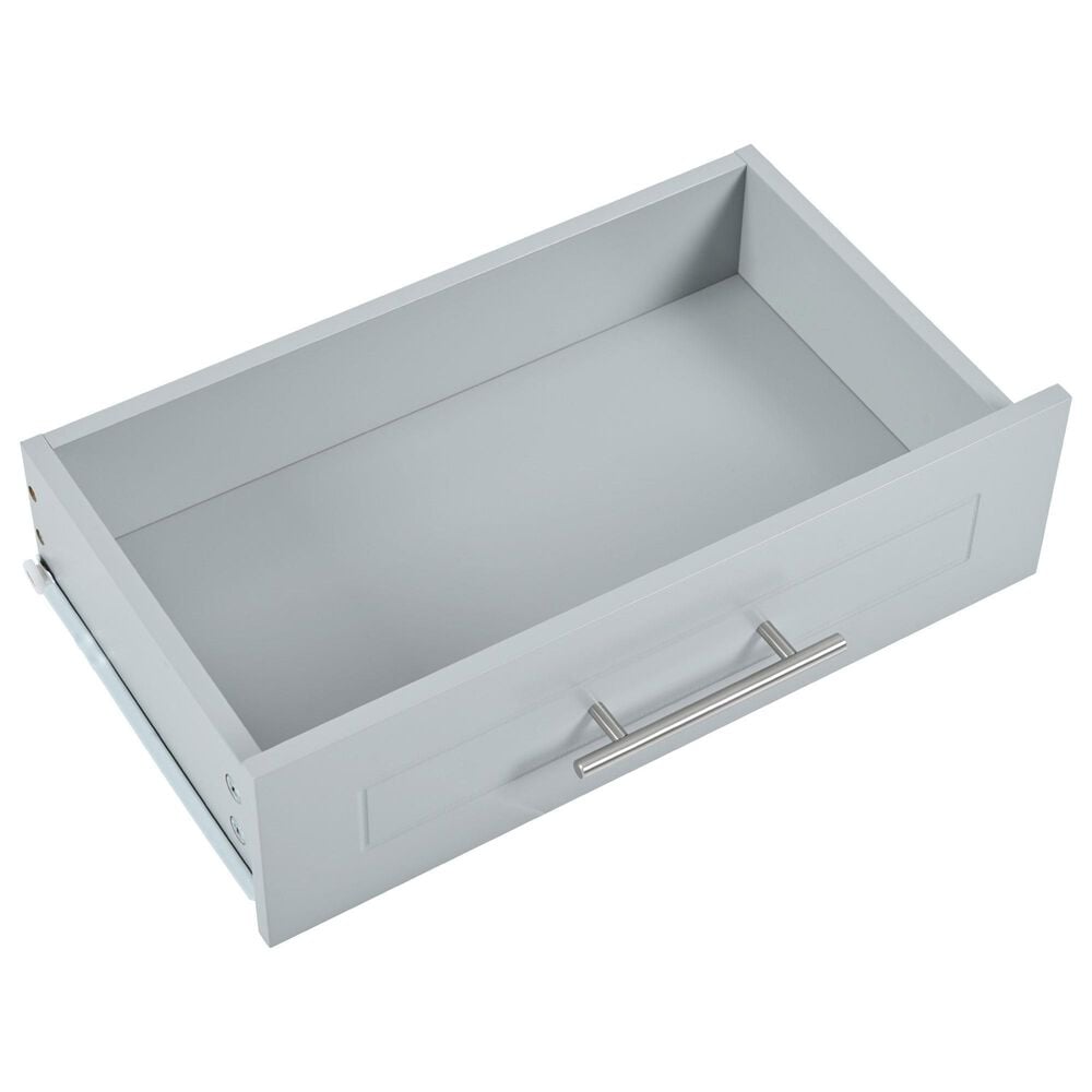 HOMLUX 47" Fluted Kitchen Island with Trash Can Storage Cabinet in Grey, Blue and Natural, , large