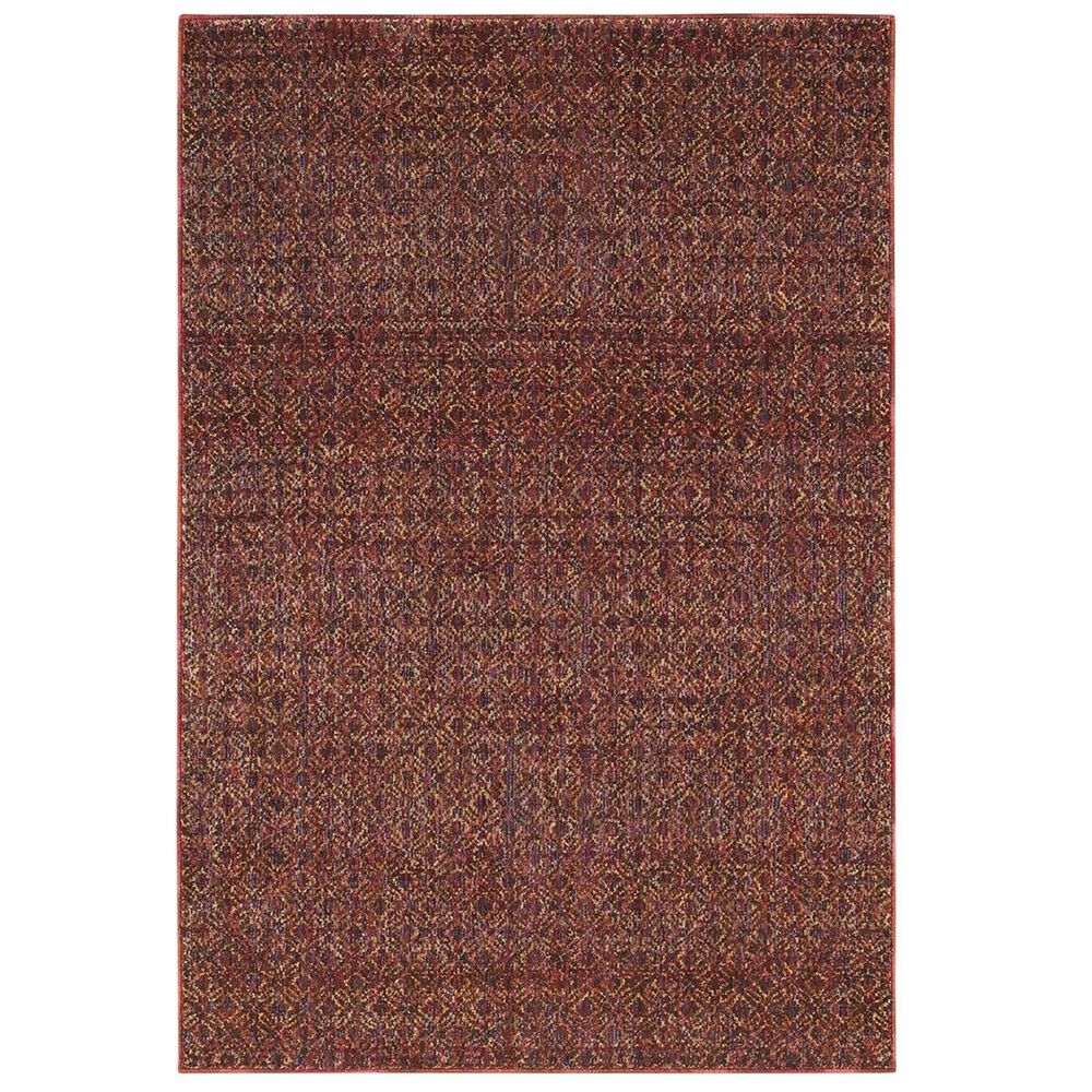Oriental Weavers Atlas 8048K 10" x 13"2" Red and Rust Area Rug, , large