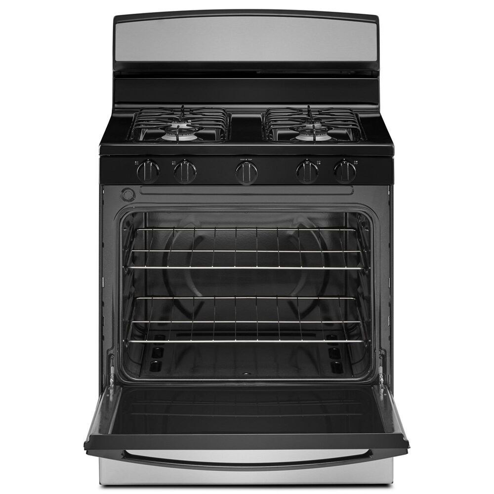 Amana 30&quot; Freestanding Gas Range with Easy-Clean Glass Door in Stainless Steel, , large