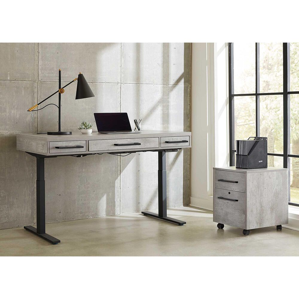 Wycliff Bay Mason Rolling File Cabinet in Concrete, , large