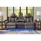 Ashley Fyne-Dyme 2-Piece Power Reclining Living Room Set in Shadow, , large