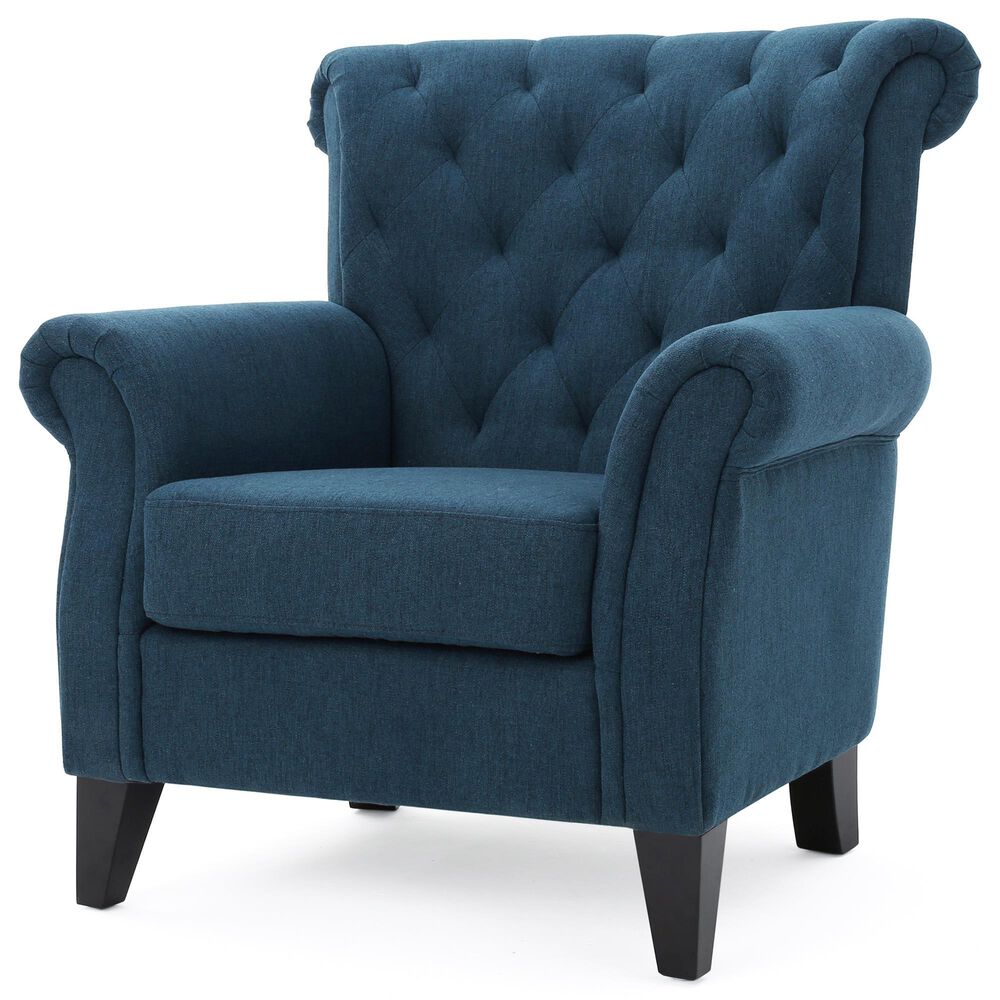 Noble House Merritt Club Chair in Dark Blue, , large