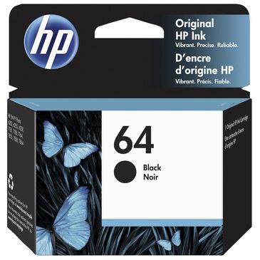 HP 64 Black Ink Cartridge, , large